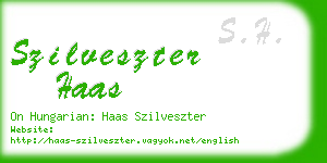 szilveszter haas business card